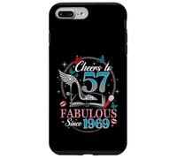 57th Birthday Women Cheers to 57 Years Fabulous Since 1969 Coque pour iPhone 7 Plus/8 Plus
