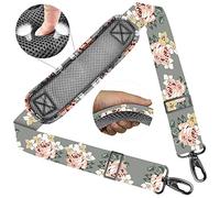 58" Bandoulière universelle avec Rembourrage Fixe Ultra-épais et Double Boucles d'Équilibrage pour Mallette, Sac de Voyage, Sacs de Sport, Sac pour Ordinateur Portable, Sac à Bandoulière,Rose grise