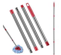 58 Inch European Style Fine Thread Mop Bar Four-section Stainless Steel Mop Bar Accessories for O-cedar/Vileda