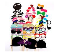 58 Pcs Accessoires Photobooth Kit Photobooth Accessoires Photo Accessoires de Photomaton Fête pour Mariage Anniversaire NoëL Halloween Nouvel an et d'autres