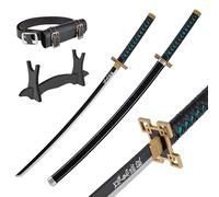 58 SPECIAL REPLICAS Katana Demon Slayer en Bois | Catana Tanjiro 105 cm | Sabre Démon Slayer Decoration | Épée Bambou Cosplay | Anime Samouraï Ninja Sword | Tokitou Muichirou's Katiana