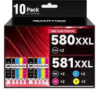 580 581 Cartouches d'encre compatibles avec Canon PGI-580 CLI-581 XXL Multipack pour Pixma TR8550 TR7550 TR7500 TS705 TS6350 TS6150 TS9550 TS6250 TS8250 TR8500 TS660 151 TS. 8150 TS8251 (lot de 10)