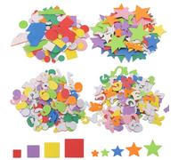 580 Pièces Gommettes Enfants en Mousse, Lettres Mousse Autocollantes avec Chiffres et Formes Géométriques, Stickers Mousses Alphabet pour Décorations DIY et Artisanat de Noël