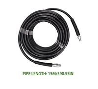 5800PSI Égout Jetter Kit M22 1/4 Pouce D'égout Jetter Buses Kit 15M Nettoyeur Haute Pression Kit de laveuse d'égout pour égout Toilette Nettoyage Professionnel en Acier