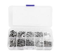 580Pcs 304 Rondelles à Circlips Ouvertes En Acier Inoxydable Ensemble de Circlip pour Fixer Poulies à Engrenages de Roulement