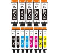 580XXL 581XXL Compatible with Canon 580 581 XXL Multipack Cartridges for Canon Pixma TR7550 TR8550 TS6150 TS6151 TS8150 TS8151 TS8152 TS9150 TS9155 TS6250 TS6251 TS951 TS955 40 TS9 551C
