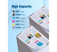 580XXL 581XXL Compatible with Canon 580 581 XXL Multipack Cartridges for Canon Pixma TS8150 TS8250 TS6150 TS6151 TR8550 TR7550 TS8151 TS9150(PGBK Black Cyan Magenta Yellow,10-Pack)