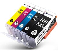 580XXL 581XXL Encre pour PGI-580 XXL CLI-581 XXL Cartouches compatibles pour Canon Pixma TR7500 TR8500 TS6100 TS6200 TS6300 TS700 TS8200 TS8350 TS9150 Imprimante(5 Pack)