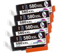 580XXL Ink Cartridges Compatible with Canon PGI-580XXL PGBK for Canon Pixma TR8550 TS705 TR7550 TS9550 TS9551 TS6350 TS6250 TS6150 TS6151 TS8150 TS8151 TS9150 TS8150250 TSR 8251(4 Black)