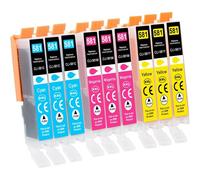 581 XXL CLI-581XXL Ink Cartridges for Canon PGI-581 CLI-581 for PIXMA TR7550 TR8500 TR8550 TS705 TS705a TS6250 TS6300 TS6350a, 3X 581 Cyan, 3X 581 Magenta, 3X 581 Magenta, 3X 581 Yellow