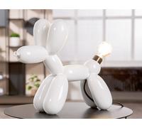 58146 Lampe De Table Chien Scotty En Résine Blanc L. 16Cm L. 41Cm H. 36Cm