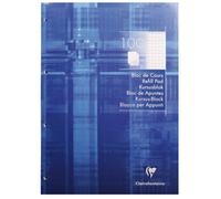 Clairefontaine Bloc de cours 5816C A4 21x29,7 cm Encollé perforé Bleu 200 pages Petits carreaux 90 g