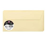 Clairefontaine Enveloppes DL chamois 120 g auto-adhésives papier lisse 11×22 cm Lot 20 – Pollen