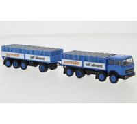 58537 Brekina Ho Fiat 691 Millepedi Avec en Vrac Parmalat Échelle 1:87