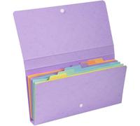 [58660E] EXACOMPTA Pochette trieur carte 6 compartiments Aquarel -26x13cm - C...