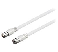58809 Câble 3m prise coaxiale 9,5 mm, connecteur coaxial 9,5 mm PVC blanc Goobay