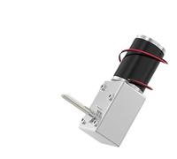 5882-50 Extended Shaft Worm Gear DC Self-Locking Geared electronic starter High Torque Low Speed 12V24V Forward and Reverse Speed electronic starter IINKUEYK(6RPM,24V Bracket motor)
