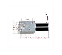 5882 Worm Gear electronic starter 24V Forward And Reverse Adjustable Speed 11RPM~195RPM High Torque Brushed DC electronic starter IINKUEYK(Motor and Bracket,120RPM_24RPM)
