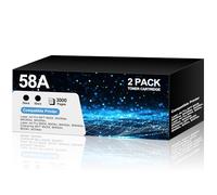 58A CF258A Lot de 2 cartouches de toner noires de rechange pour imprimante laser HP 58A CF258A MFP M428fdw M428dw M428fdn Pro M404n M404dn M404dw M404 M428