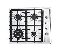 58cm Plaque de Cuisson à Gaz 4 Foyers, Encastrable, Gaz Naturel/Propane, Acier Inoxydable, Electroménager Plaque à gaz (58cm-2)