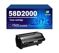 58D2000 Cartouche De Toner Compatible pour Lexmark MS725dvn MS821dn MS821n MS822de MS823dn MS825dn MS826de MX721ade MX722ade MX722adhe MX822ade MX826ade Imprimante,Black-1 Pack
