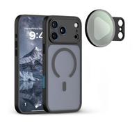 58mm Adaptateur magnétique pour Filtre d'objectif pour 17 Pro Max, Noir | Fixation à vis, kit d'adaptateur de filtre pour objectif de téléphone destiné aux vidéos en extérieur et au vlogging