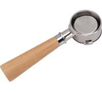 58mm Bottomless Portafilter 3 Ears Stainless Steel Coffee Portafilter Solid Wood Handle for Barsetto Coffee Machine A2 Style Beech