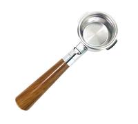 58mm Bottomless Portafilter With 2Cups Filter Basket,Compatible For Breville,Oracle,Oracle Touch,Dual Boiler BES980XL BES990 BES920XL(BES920 Red wood 1pcs)