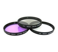 58mm Filtre UV CPL FLD Kit de 3pcs Pour Canon DSLR EOS REBEL T3i T2i T4i T5i 550D 600D 700D 650D OBJECTIF 18-55 70-300