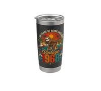 58th Birthday Retro Sloth Tropical Vintage 1968 58 Years Old Gobelet isotherme en acier inoxydable double paroi