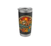 58th Birthday Retro Sloth Tropical Vintage 1968 58 Years Old Gobelet isotherme en acier inoxydable double paroi