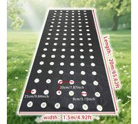 59,06 x 787,4 pouces Tissu de barrière perforé premium , Matériau PP noir, 1,21 oz/verge carrée, respirant et ventilé, supprime les mauvaises herbes, favorise la croissance pour la ferme, le verger, l
