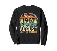 59 Ans Anniversaire Homme Cadeau Août 1967 Vintage Sweatshirt