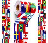 59 pieds Drapeau national autocollant frontière tableau blanc bordure autocollant mural pour tableau de classe et fêtes à la maison Autocollants journaux motivants pour enfants