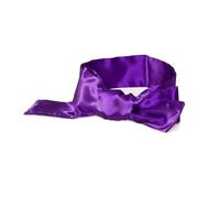 59 pouces long double face masque d'oeil de soie, disponible en 6 couleurs, couple multifonctionnel interactif écharpe de soie bracelet cadeaux pour couples-Q (violet)