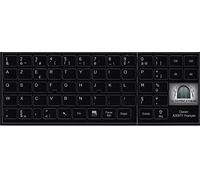 59 Stickers Autocollants Clavier AZERTY Français/Fond Noir