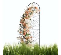 59 "x 17,5" Black Iron Garden Trellis Metal Metal Outdoor Trellis pour l'escalade Clemati, Vines et Fleurs Design décoratif arqué