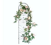 59 "x 17,5" Black Iron Garden Trellis Metal Metal Outdoor Trellis pour l'escalade Clematis, Vines et Fleurs Design décoratif arqué pour Les Jardins et Les patios