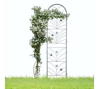 59 "x 17,5" Fer Noir Trellis extérieur Treillis de Jardin en métal pour l'escalade de clemati, vignes et Fleurs Design décoratif arqué pour Les pelouses
