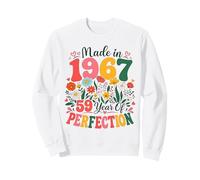 59 Year Old Made in 1967 Retro Floral 59th Birthday Women Sweatshirt
