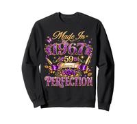 59 Year Old Made in 1967 Retro Floral 59th Birthday Women Sweatshirt