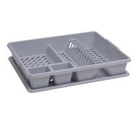 Curver – Égouttoir à vaisselle Luna 13401-119 – 12 assiettes – 45 x 38 x 8,8 cm – Plastique – Gris