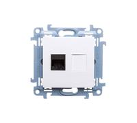 5902787843250 Simon 10 Gniazdo komputerowe pojedyncze RJ45 kat.6 biały C61.01/11