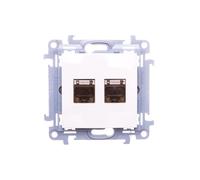 Kontakt-Simon C62E.01/11 Prise de courant en plastique IP20 Blanc 77 mm 43 mm 77 mm