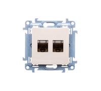 Kontakt-Simon C62E.01/41 Prise de courant en plastique IP20 Blanc 77 mm 43 mm 77 mm