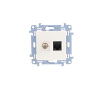 kontakt-simon Simon CASFRJ455.01/11 5902787848767 Prise d'antenne + F-Computer + RJ45 Cat.5e Blanc