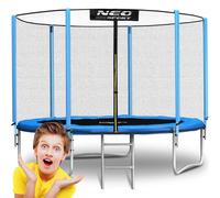 Neo-Sport Trampoline de Jardin - 183 cm - Trampoline sur 3 Pieds Doubles - Échelle en métal - Filet de sécurité - Trampoline d'extérieur pour Enfants - Charge maximale 50 kg