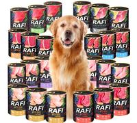 5902921304944 Rafi Mokra karma dla psów MIX 24 smaków DOLINA NOTECI 400 G X 24 Z