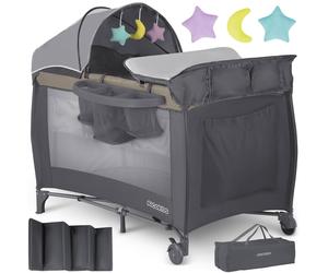 5903890606275 Łóżeczko turystyczne + materac + torba 125 x 65 x 78 cm RK-242 ant