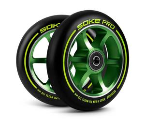 5903890607784 Kółka do hulajnogi 110 mm zielone 2 szt SOKE